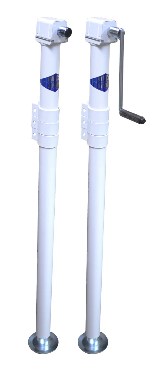 Rieco Titan 44321 Mechanical Four Corner Jack With C-Ring Clamp - White Jack, 2 Pack - 44321