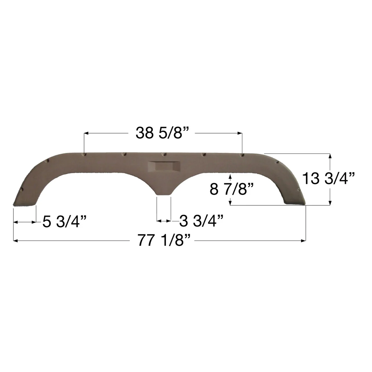 Icon 01473 Tandem Axle Fender Skirt FS720 for Fleetwood - Taupe - 1473