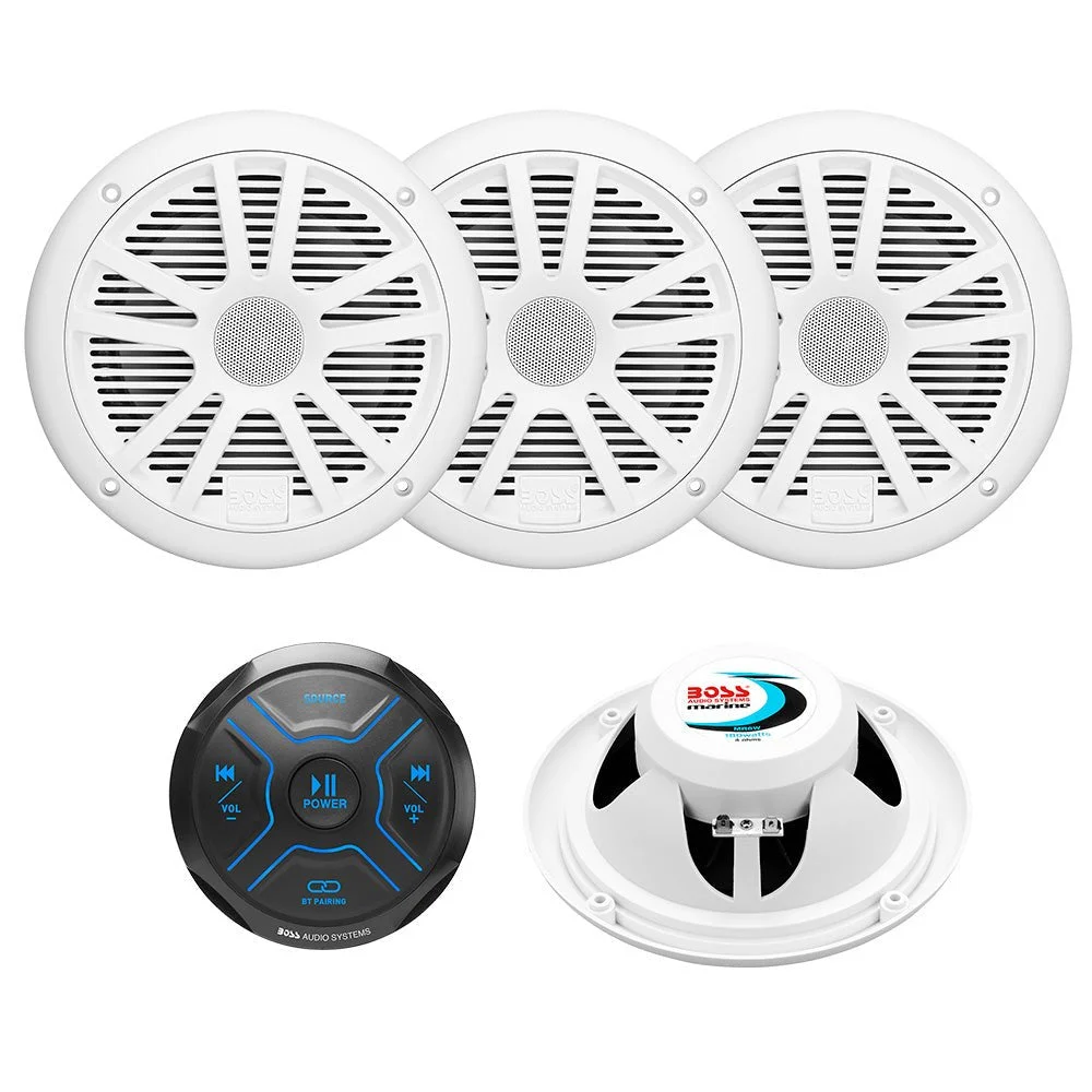 Boss Audio MG250W.64 Kit w/MGR150B & 2 Pairs of MR6W Speakers – Marine Electrical Replacement Part