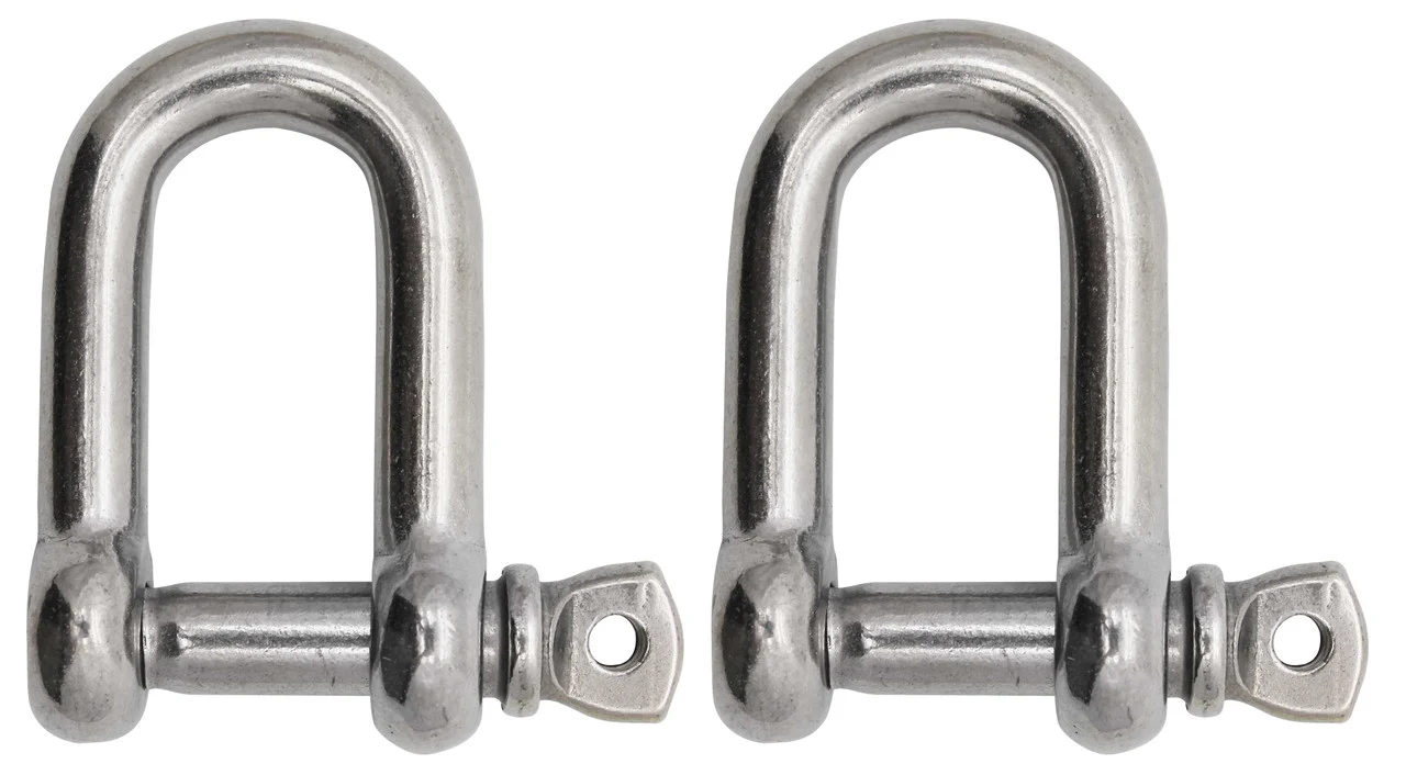 Extreme Max 3006.8258.2 BoatTector Stainless Steel D Shackle - 1", 2-Pack - 3006.8258.2
