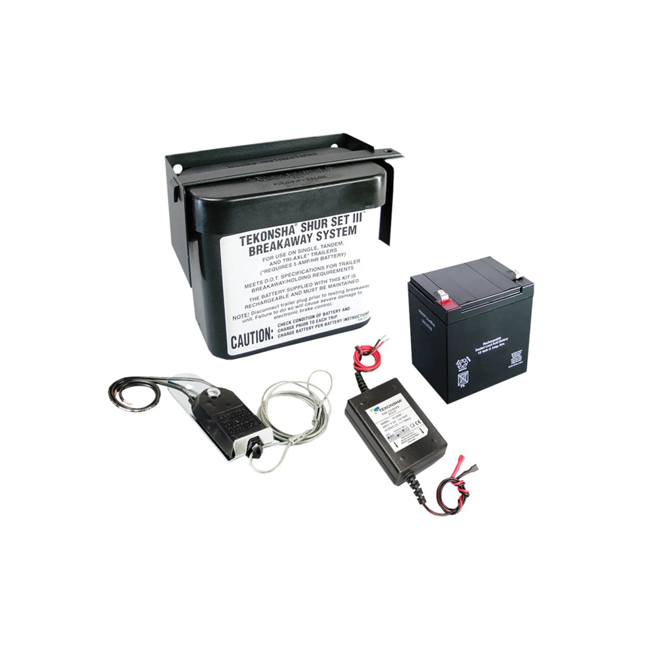 Tekonsha 20020 Shur-Set III Lockable Breakaway Kit with Charger and Breakaway Switch - 20020