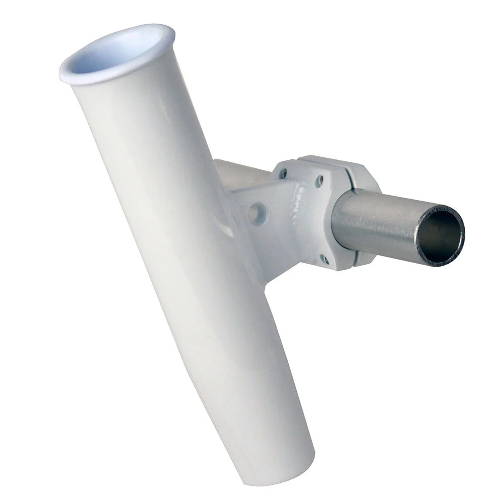 C.E. Smith C. E. Smith Aluminum Horizontal Clamp-On Rod Holder 1-5/16" OD White - Powdercoat w/Sleeve – Marine Electrical Replacement Part