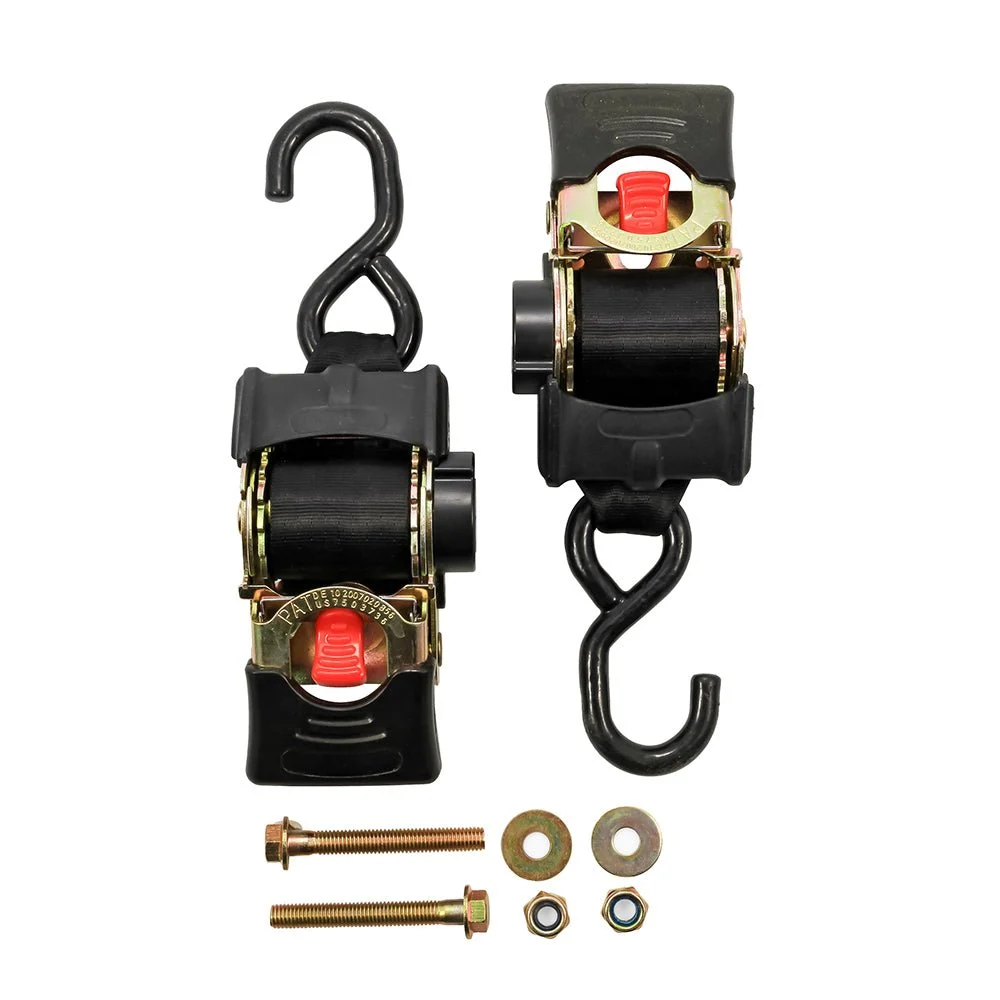 Camco Retractable Tie Down Straps - 2" Width 5.5' Bolt On – Marine Boat Replacement Part