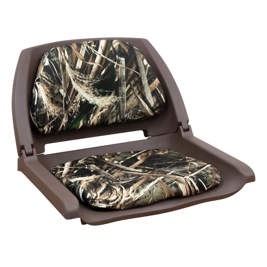 Wise Seating Camo Padded Plastic Fold Down Seat – Marine Boat Replacement Part