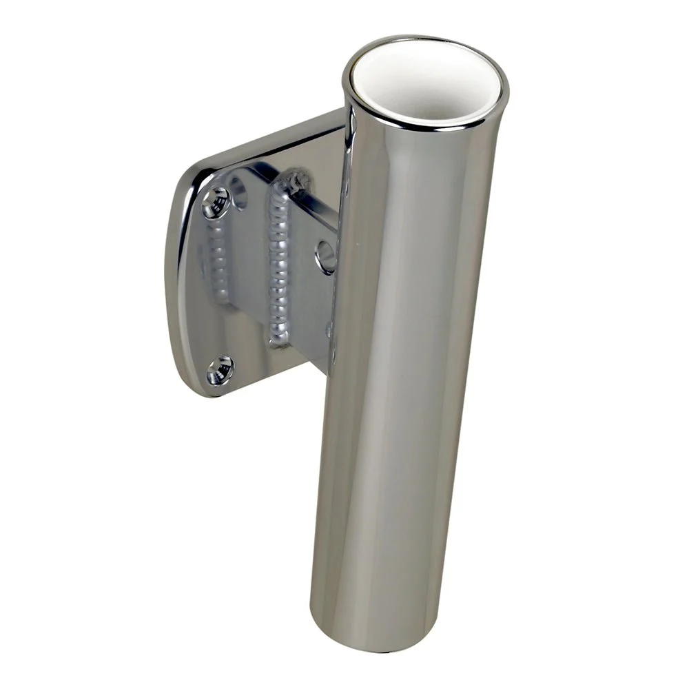 C.E. Smith Outboard Single Aluminum 5° Transom Mount Rod Holder