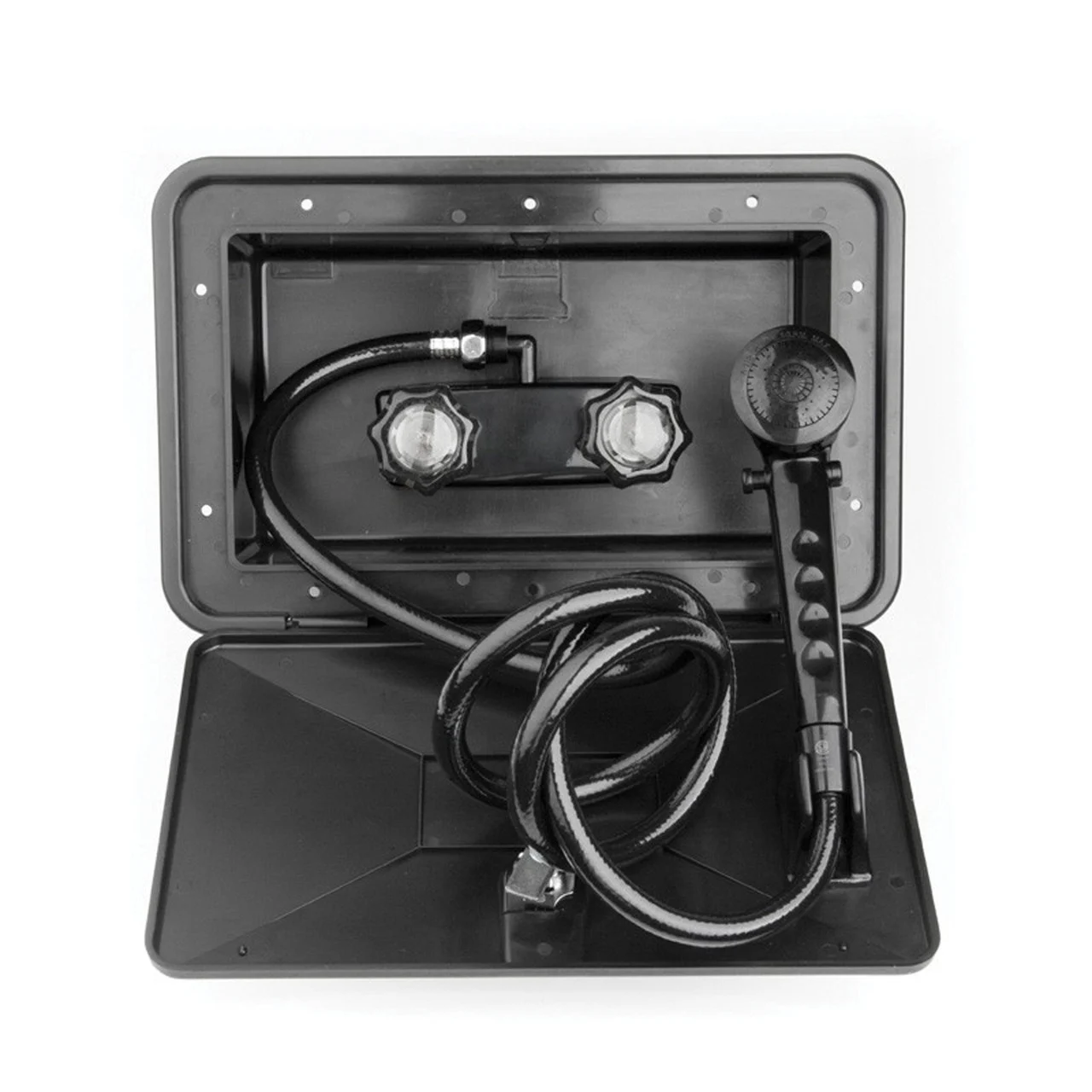 Dura Faucet RV Exterior Shower Box Kit - Black - DF-SA170-BK