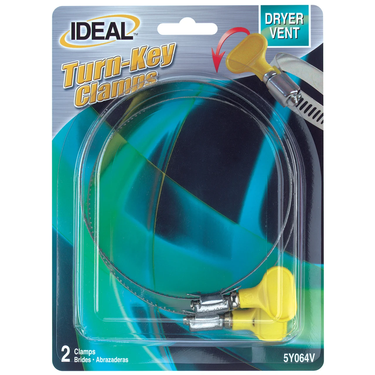 Ideal 5Y06458 Turn-Key Clamps for Dryer Vents - Size 64 - 5Y06458