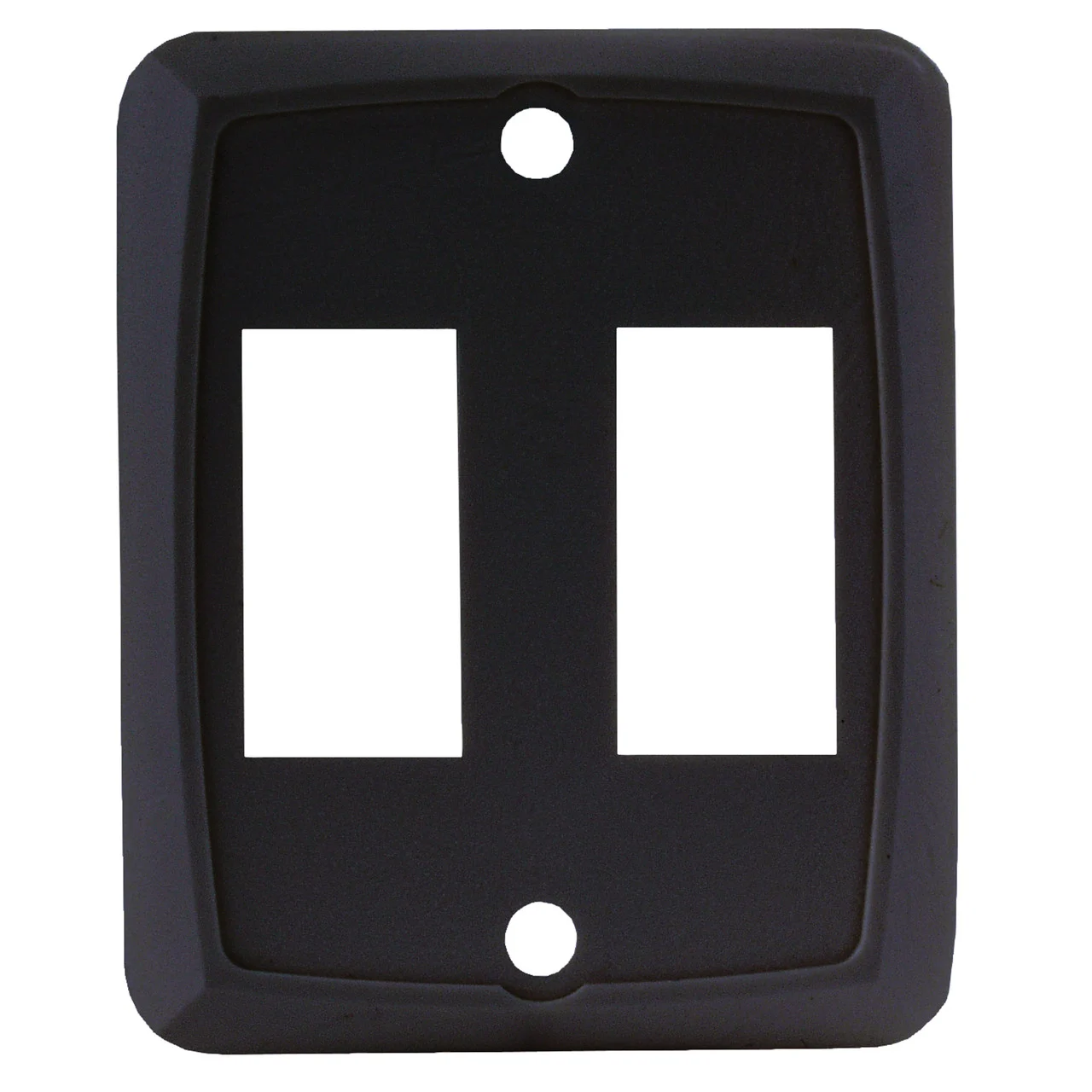 JR Products 12885 Double Switch Face Plate - Black - 12885