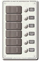 Navico Group - 12v 6-pos Vert W/ Breaker - 8273-BSS