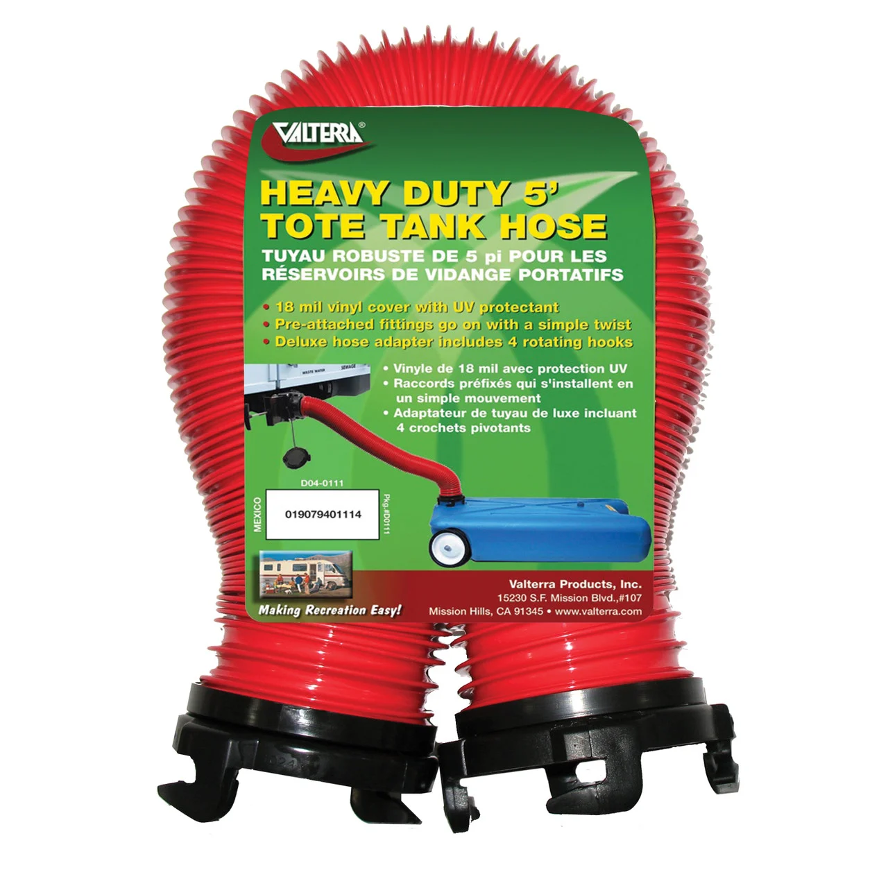 Valterra D04-0111 Heavy-Duty Tote Tank Hose - 5' - D04-0111