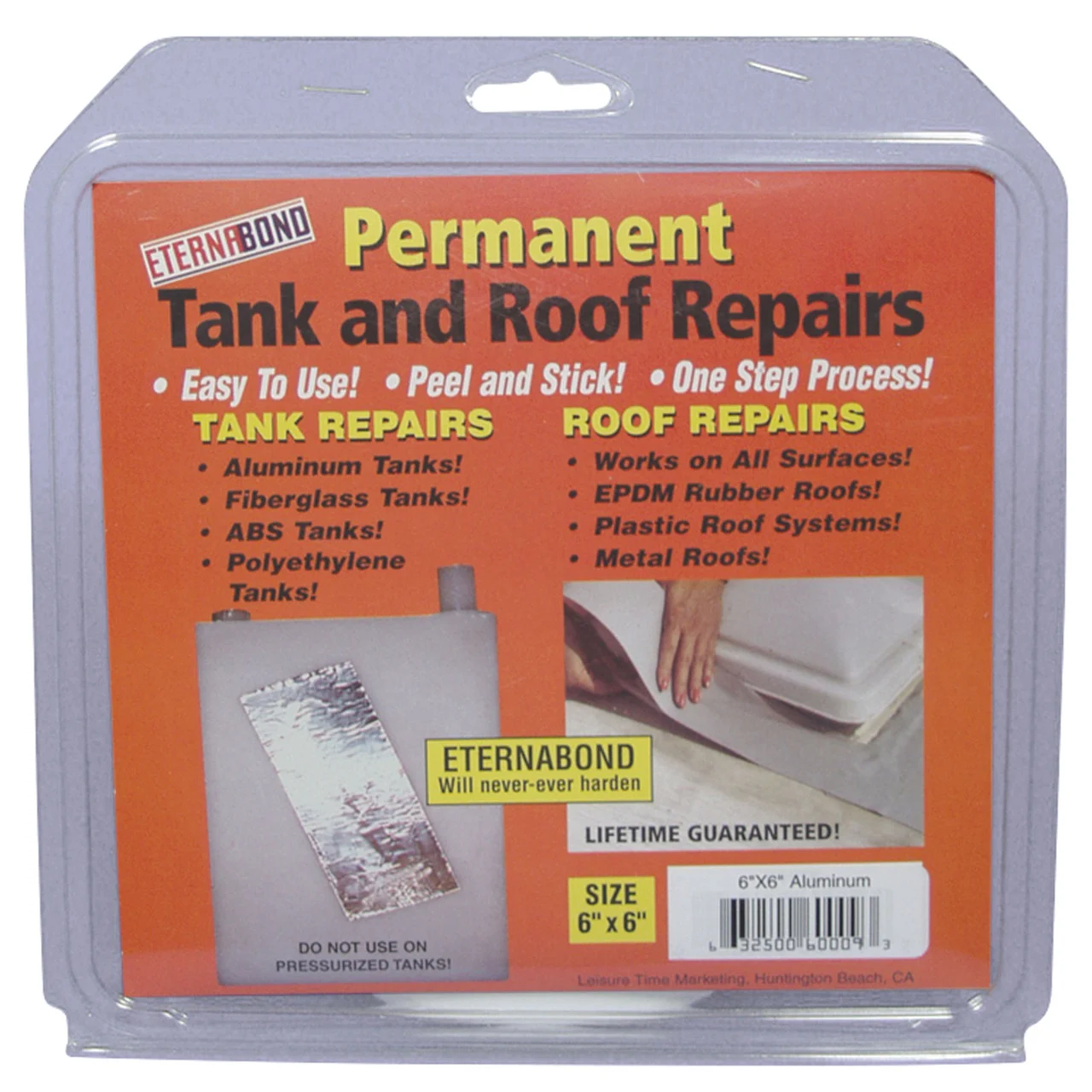 Leisure Time 60009 Sticknbond Aluminum - 6 in. x 6 in. - 60009