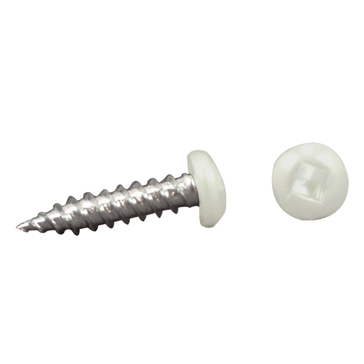 AP Products 012-PSQ500 W 8 X 1 Pan Head Square Recess Screw, Pack of 500 - 1", White - 012-PSQ500 W 8 X 1