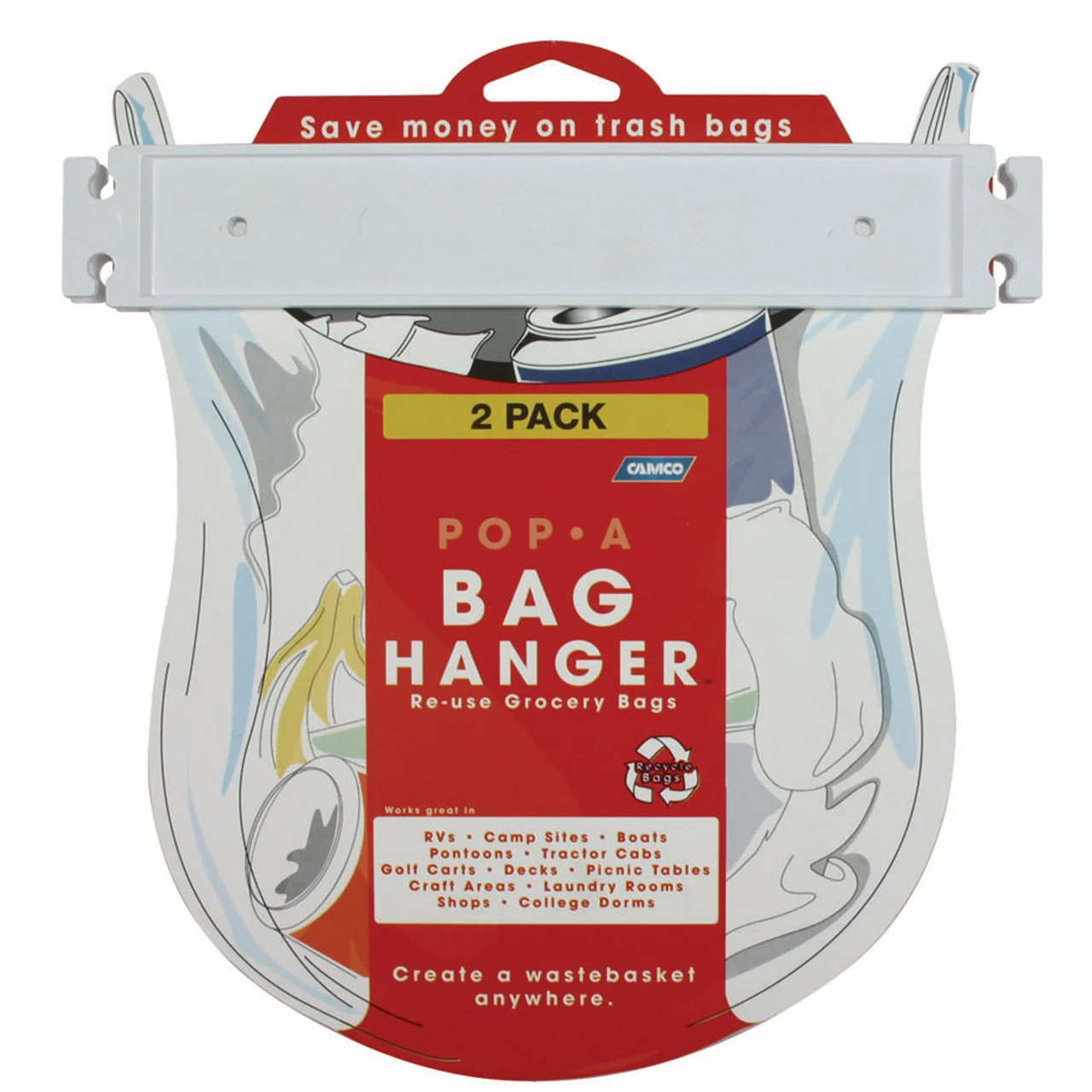 Camco 43593 Pop-A-Bag Hanger - 2 Per Pack - 43593