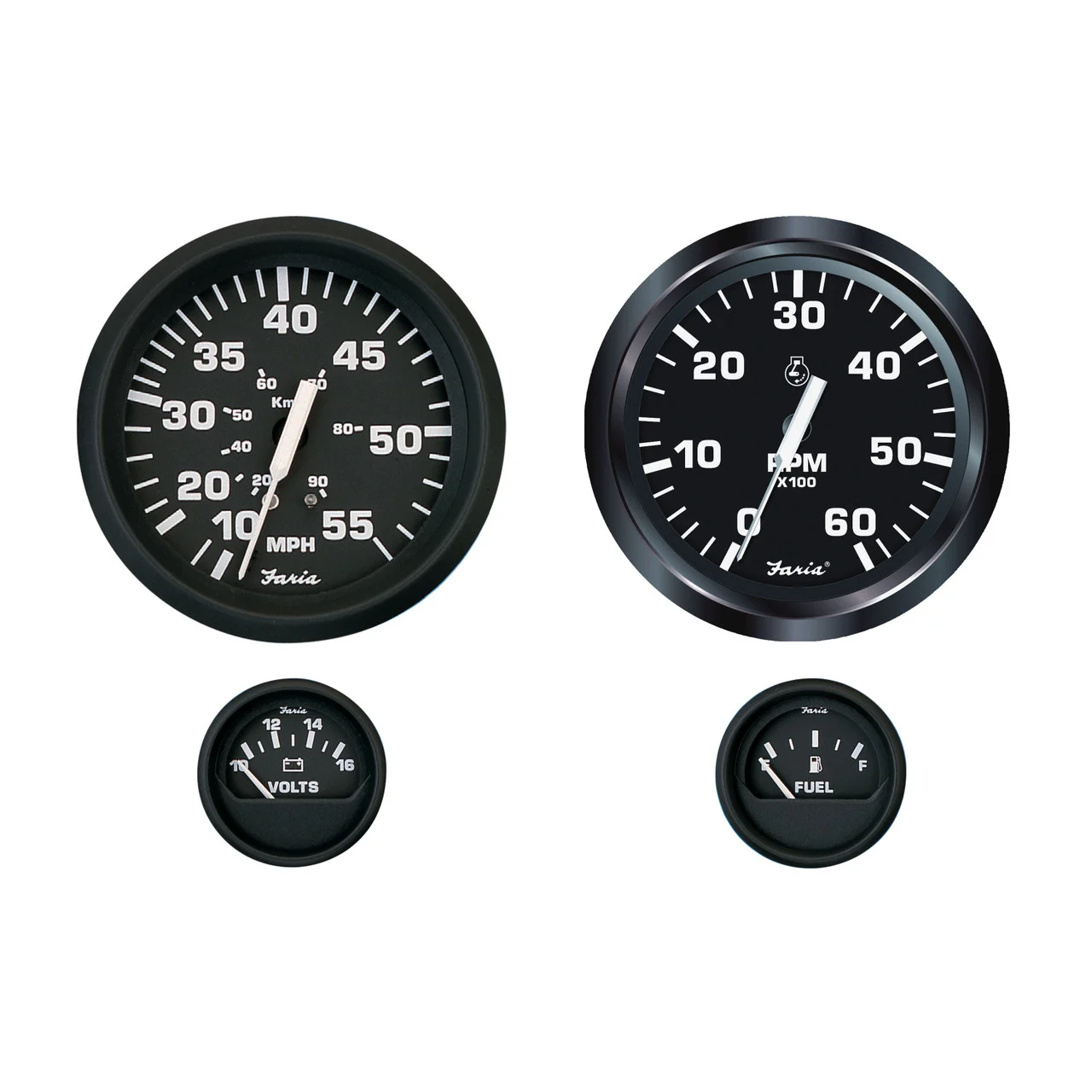 Faria KT9796 Euro - O/B 4 Gauge Set - KT9796