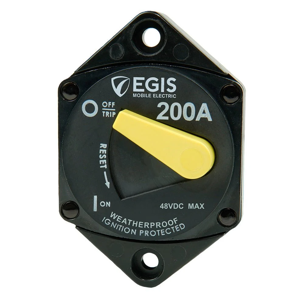 Egis Mobile Electric Egis 200A Panel Mount 87 Series Circuit Breaker – Marine Electrical Replacement Part