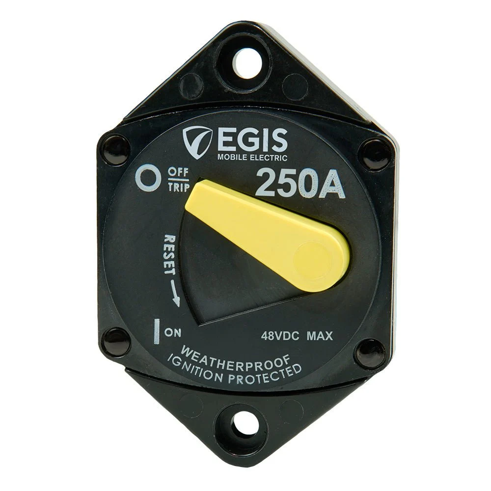 Egis Mobile Electric Egis 250A Panel Mount 87 Series Circuit Breaker – Marine Electrical Replacement Part
