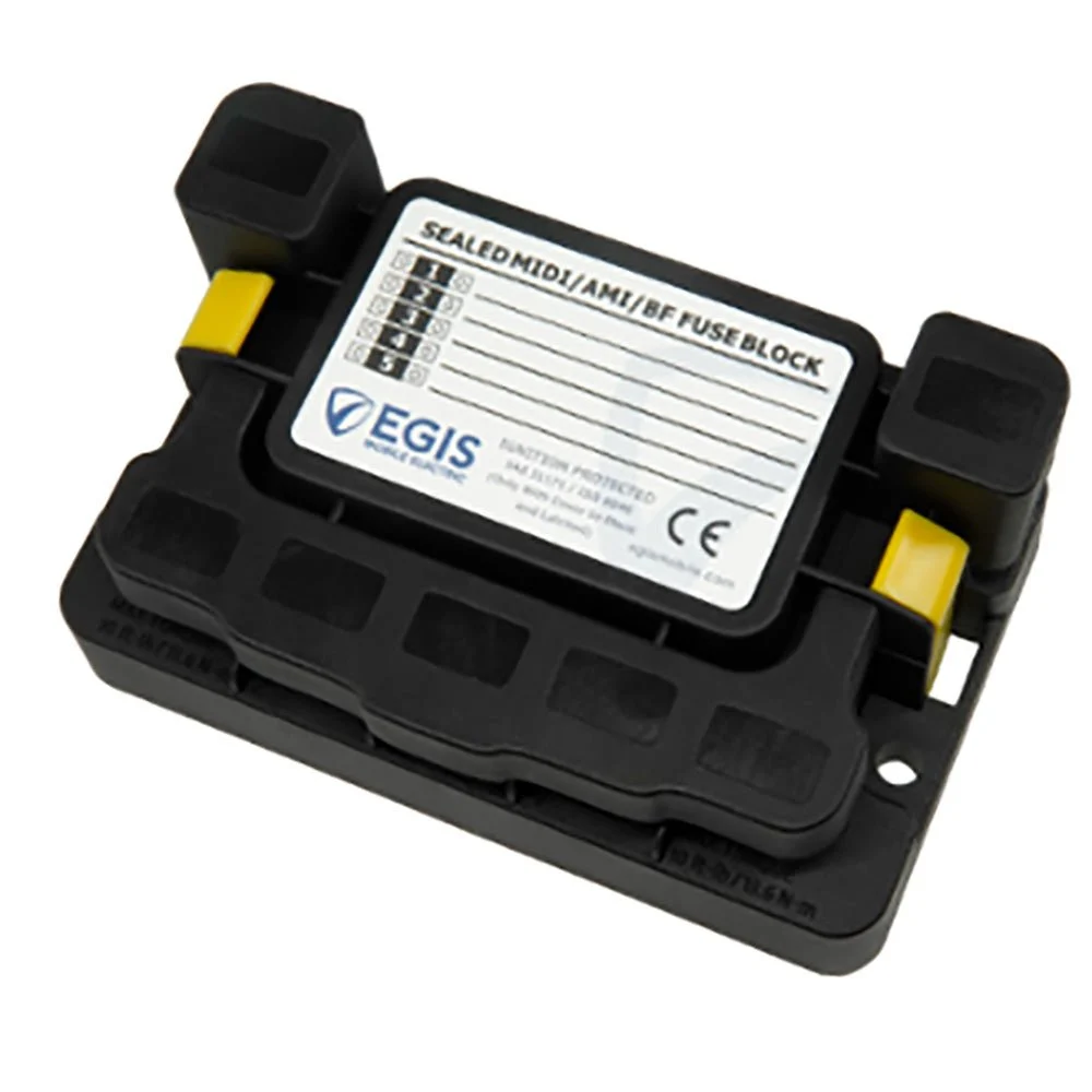 Egis Mobile Electric Egis MIDI 5x Fuse Block w/Sealed Cover – Marine Boat Replacement Part
