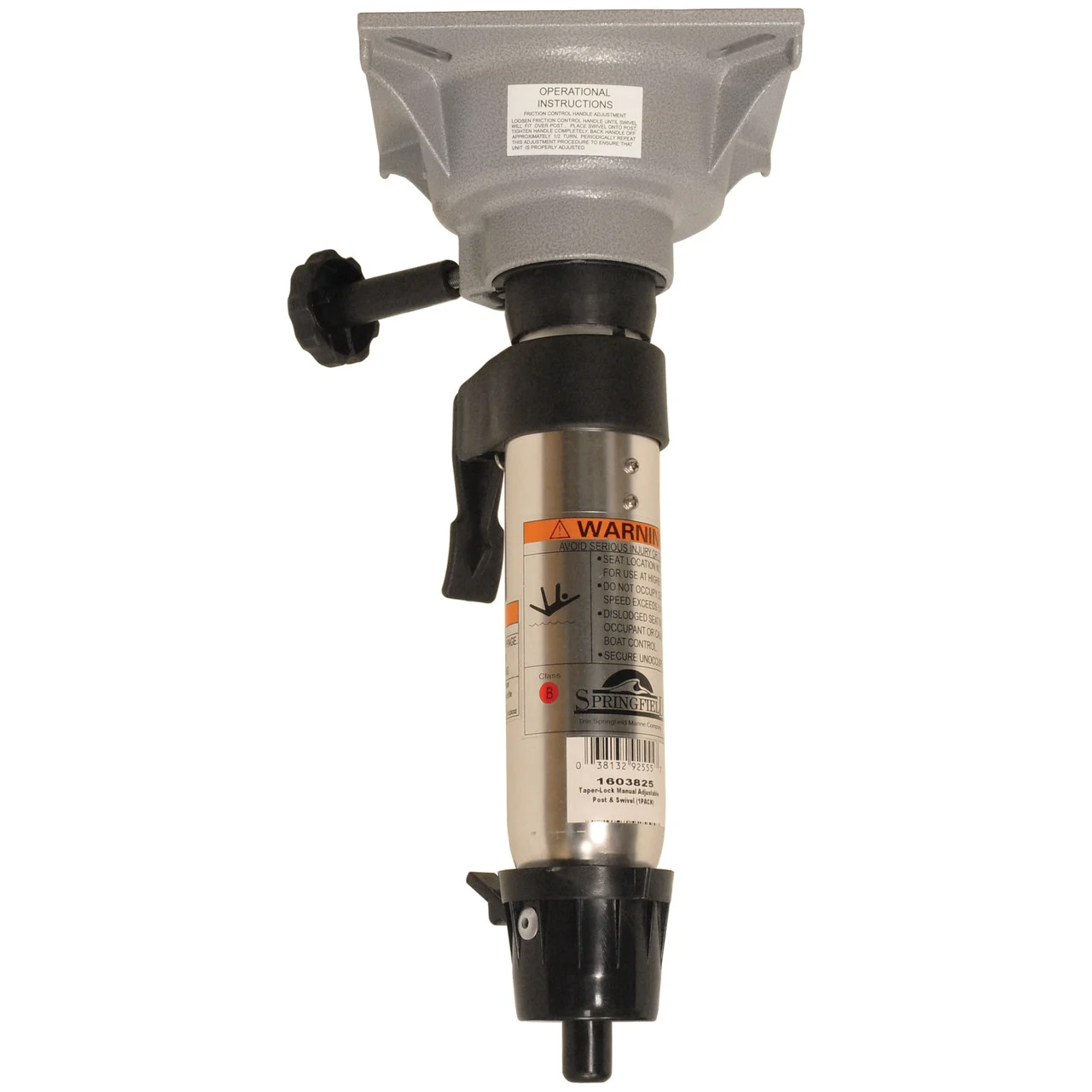 Springfield Marine 1603825 Taper-Lock Manual Adjustable Pedestal with Seat Mount - 1603825