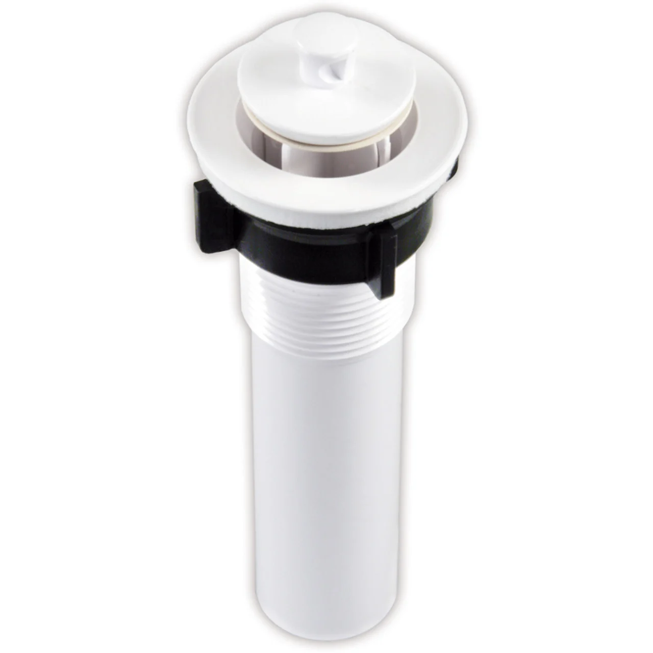 JR Products 95215 Sink Strainer with Pop-Up Stopper - White - 95215