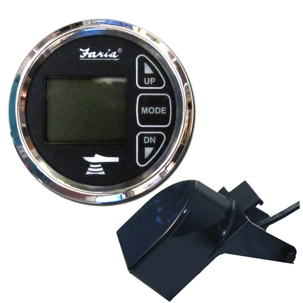 Faria Beede Instruments Chesapeake Black 2" Dual Depth & Temp Sounder w/Transom Mount Transducer – Marine Electrical Replacement Part