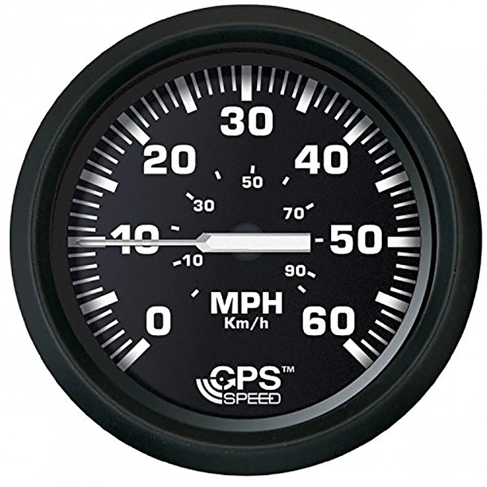 Faria Beede Instruments Euro Black 4" Speedometer 60MPH (GPS) – Marine Boat Replacement Part
