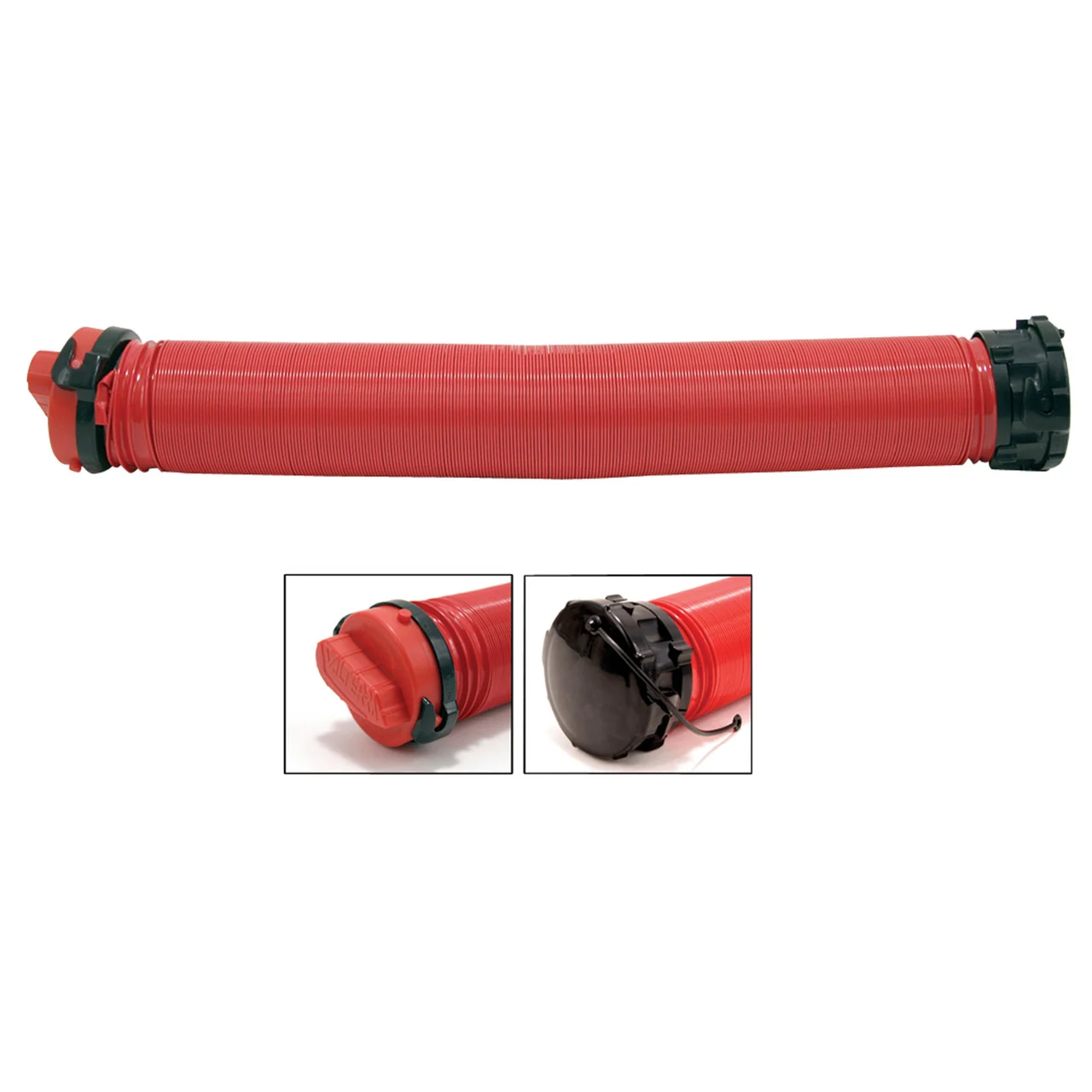 Valterra T1020-3VP Universal Drain Hose Bayonet Drip Cap Set - Red, Carded - T1020-3VP