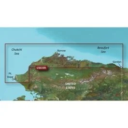 Garmin Bluechart G3 Vision Hd - Vus035r - North Slope Alaska - Microsd/Sd