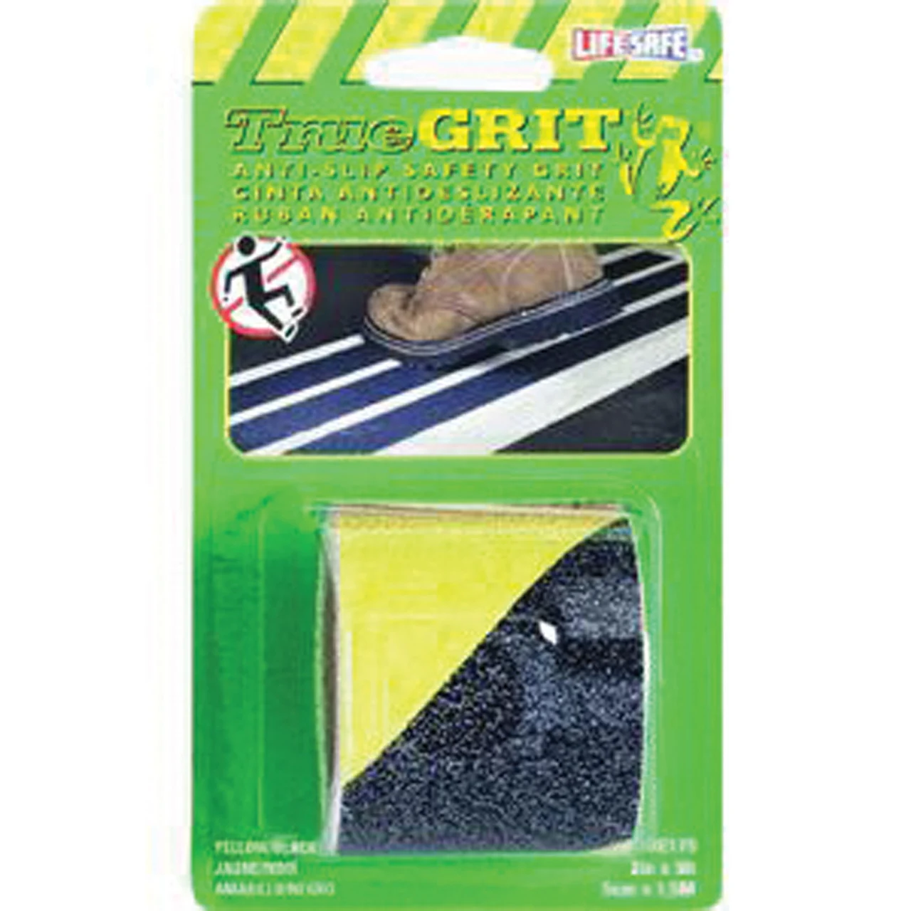 Life Safe RE175 Anti-Slip Safety Grip Tape - 2 in. x 5 in., Yellow/Black - RE175