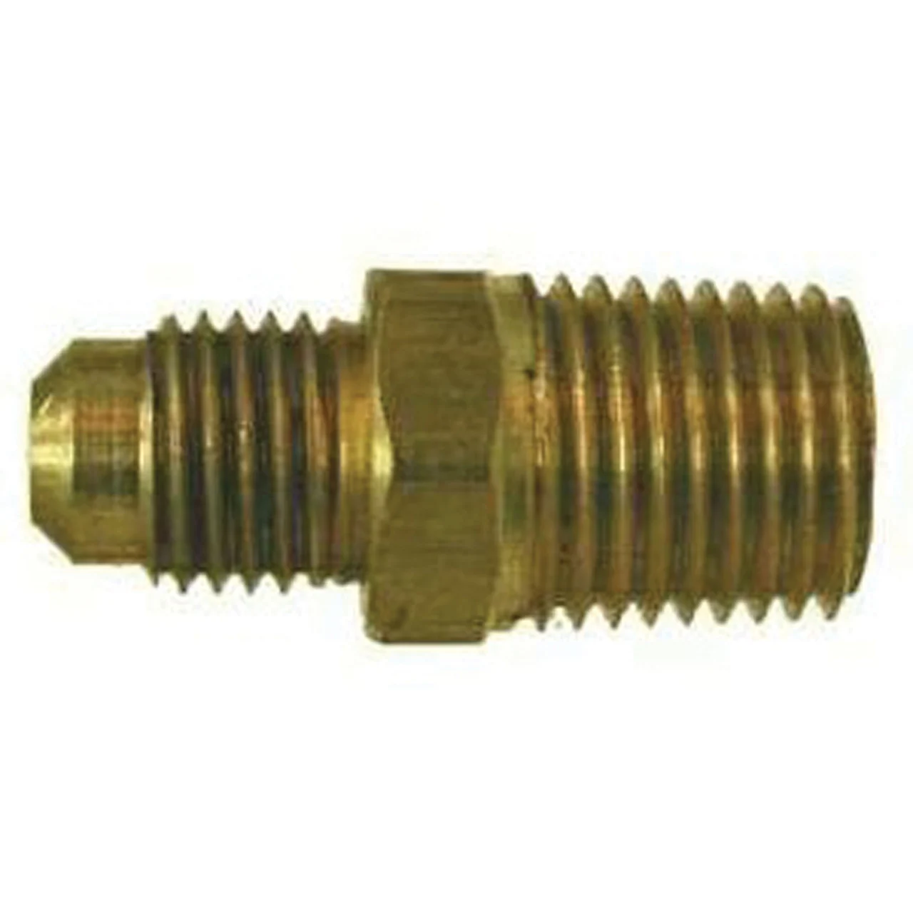 Midland Metal 10-264 SAE 45 Degree Male Adapter Male Flare x Male NPTF - 3/8 in. x 3/8 in., Each - 10-264