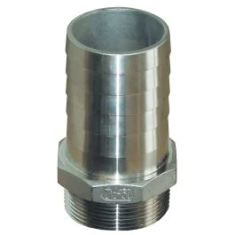 Groco 1-1/4"" Npt X 1-1/4" Id Stainless Steel Pipe To Hose Straight Fitting
