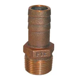Groco 2" Npt X 2" Id Bronze Pipe To Hose Straight Fitting