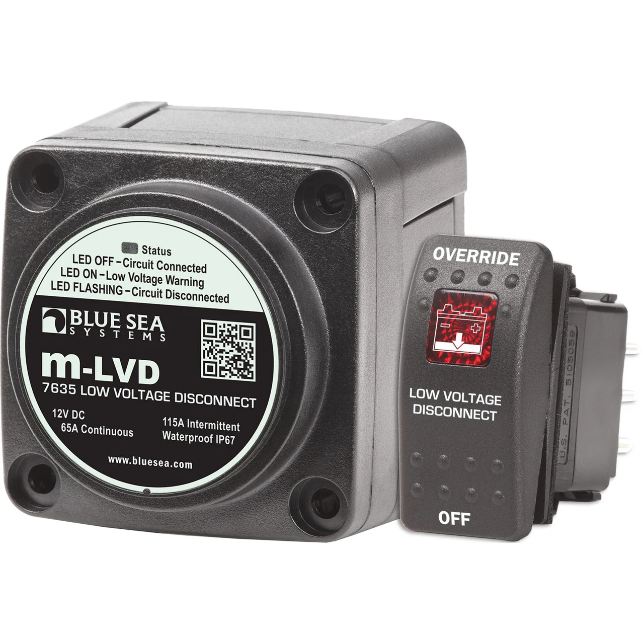 Blue Sea Systems 7635-BSS m-LVD Low Voltage Disconnect - 7635-BSS