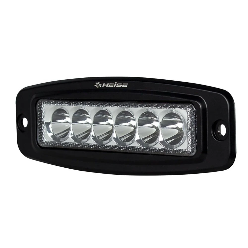 HEISE LED Lighting Systems HEISE 6 LED Single Row Driving Light - Flush Mount – Marine Boat Replacement Part