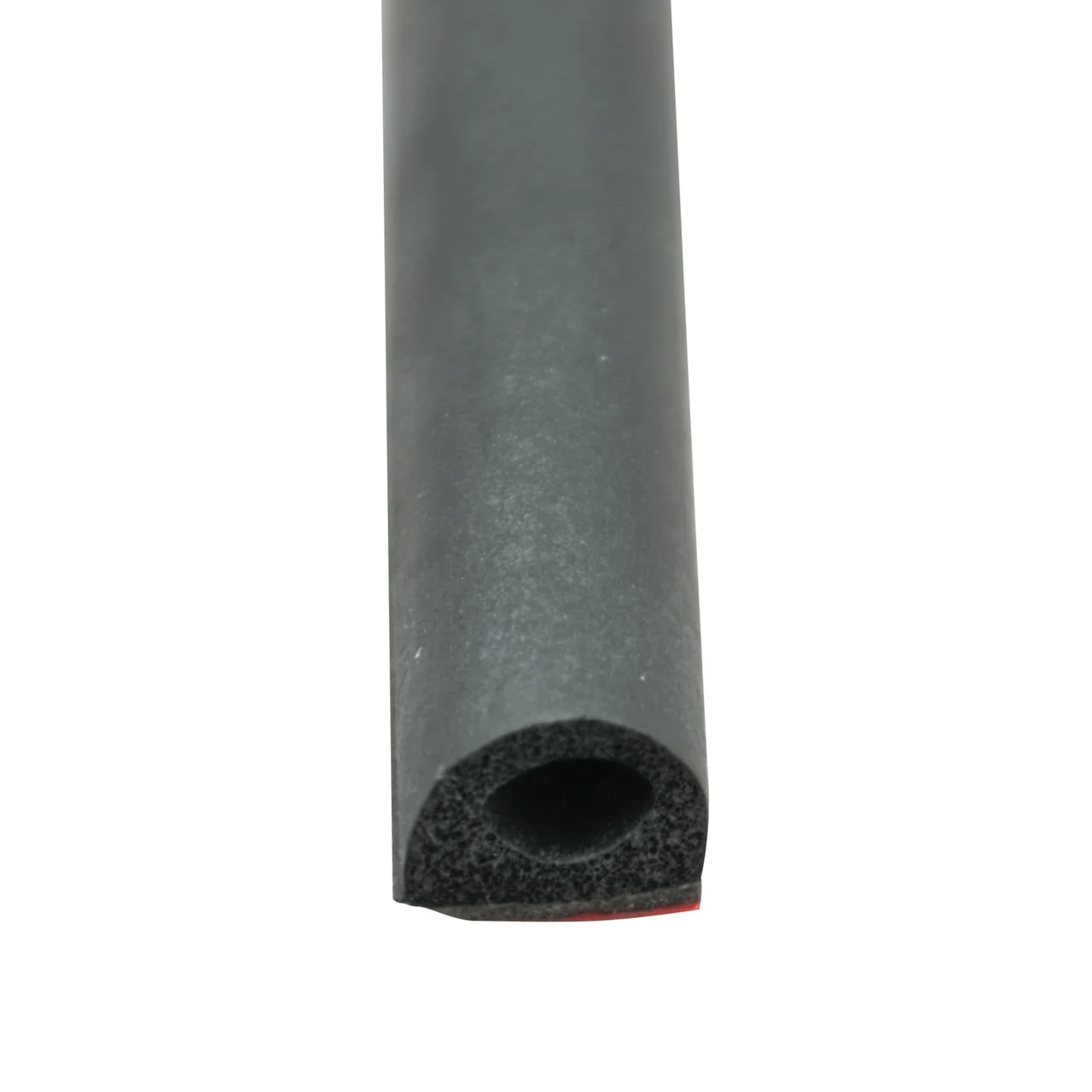 AP Products 018-224 "D" Seal with PSA Tape - 1/2" x 3/8" x 50', Black - 018-224