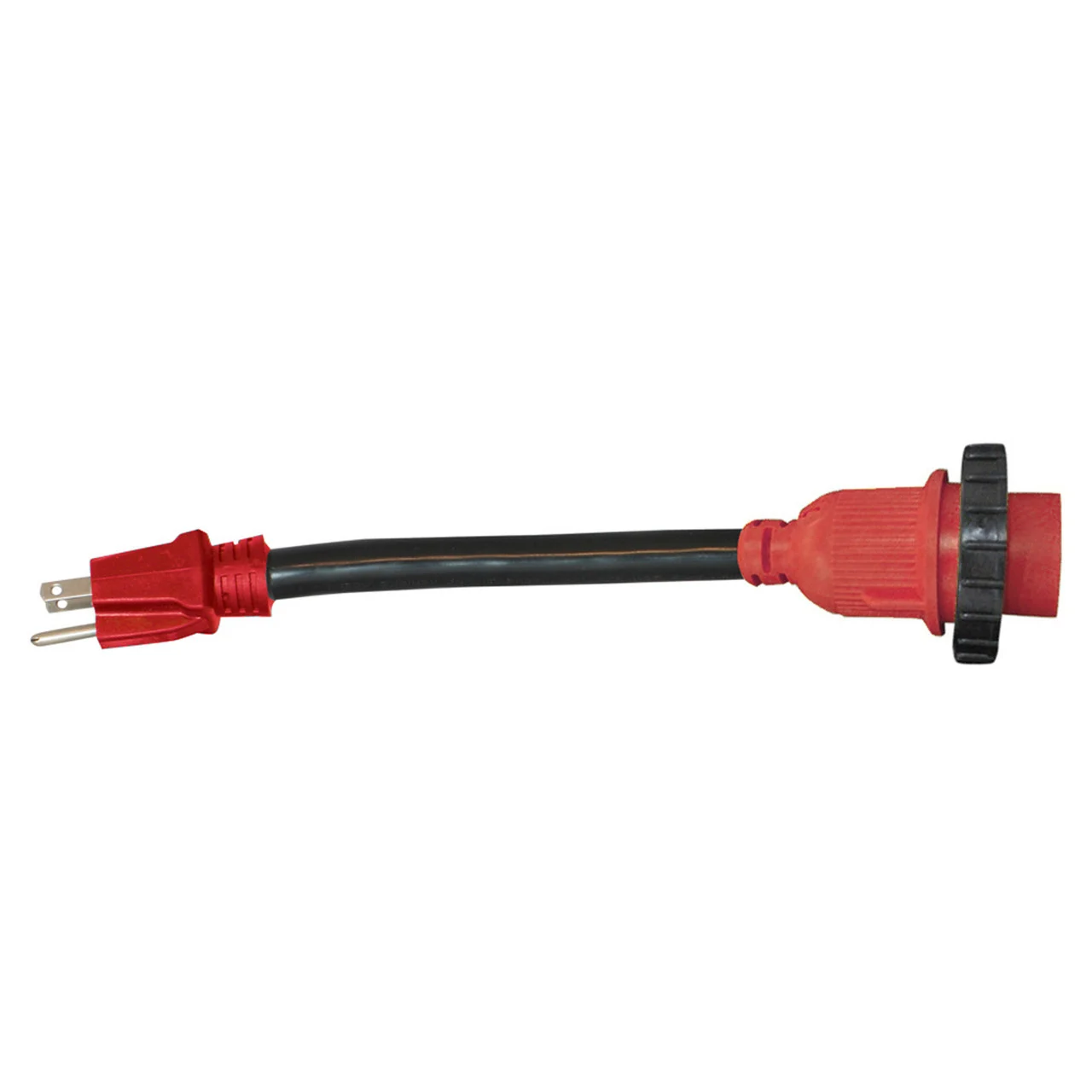 Valterra A10-1530DVP Mighty Cord Detachable 12" Locking Adapter Cord - 15AM to 30AF, Red (Carded) - A10-1530DVP