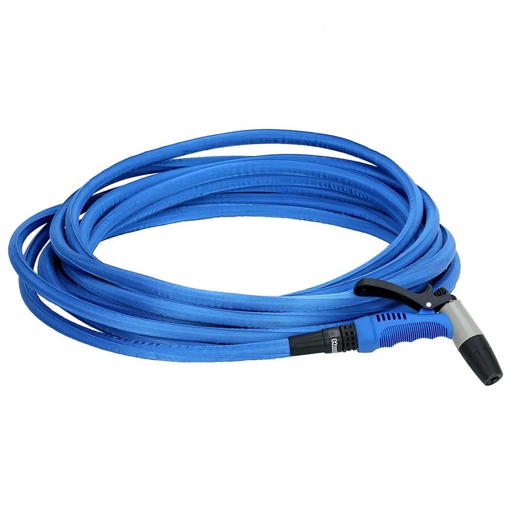 HoseCoil 25' Blue Flexible Hose Kit w/Rubber Tip Nozzle – Marine Boat Replacement Part