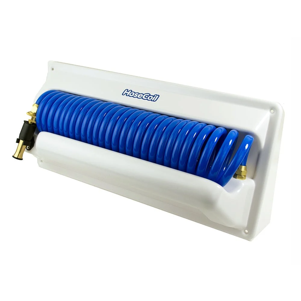 HoseCoil Horizontal Mount Enclosure w/Additional 5' Feeder Hose – Marine Engine Cooling Replacement Part
