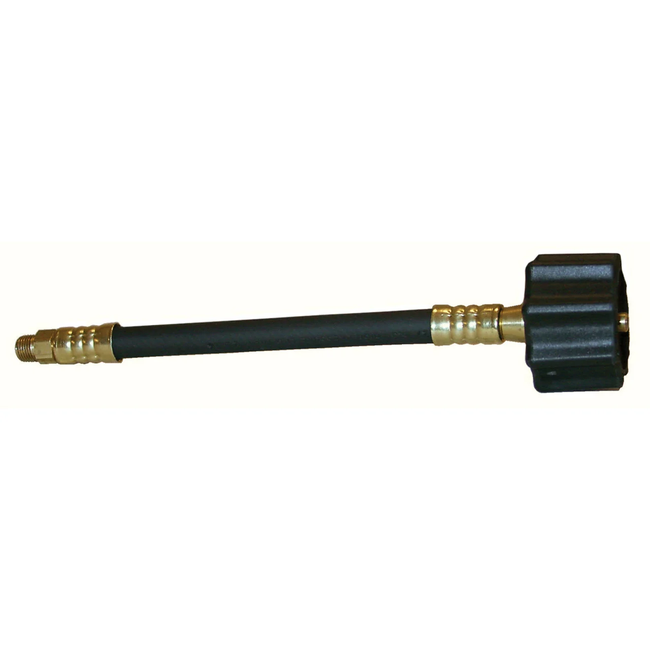 Marshall Excelsior MER425-18 Flexible Pigtail Hose with Green Female Type 1 Acme Nut x 1/4" Male Inv. Flare - 18", Bulk Packaged - MER425-18