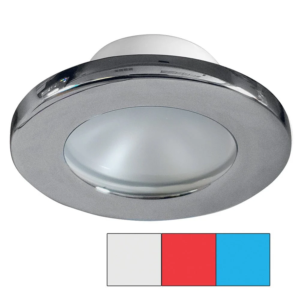 I2Systems Inc i2Systems Apeiron A3120 Screw Mount Light - Red, Cool White & Blue - Brushed Nickel Finish – Marine Boat Replacement Part
