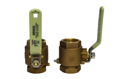 Groco 2-1/2" NPT Bronze Inline Valve Ibv-2500