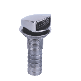 Chrome-Plated Marine Fuel Tank Vent – Square Head, 9/16" Hose Fitting