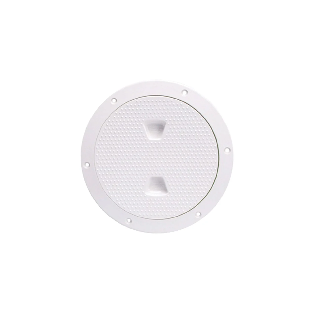 Beckson DP62-W Screw-Out Deck Plate - 6", White w/Diamond Texture - DP62-W