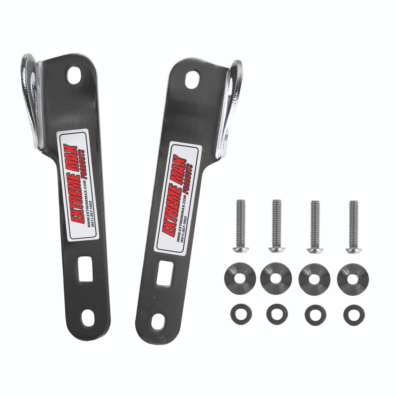 Extreme Max 5001.5801 Teardrop Tie-Down Brackets for Harley Davidson Electra Glide and Street Glide Motorcycles (2014-2020) - Chrome - 5001.5801