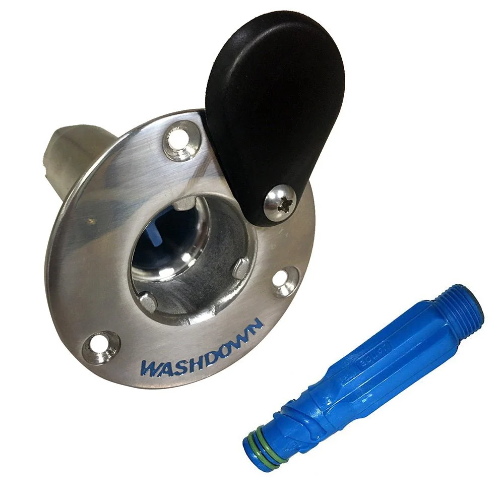 Jabsco Stainless Steel Quick-Release Hose Deck Mount Fitting & Hose Adapter – Marine Boat Replacement Part