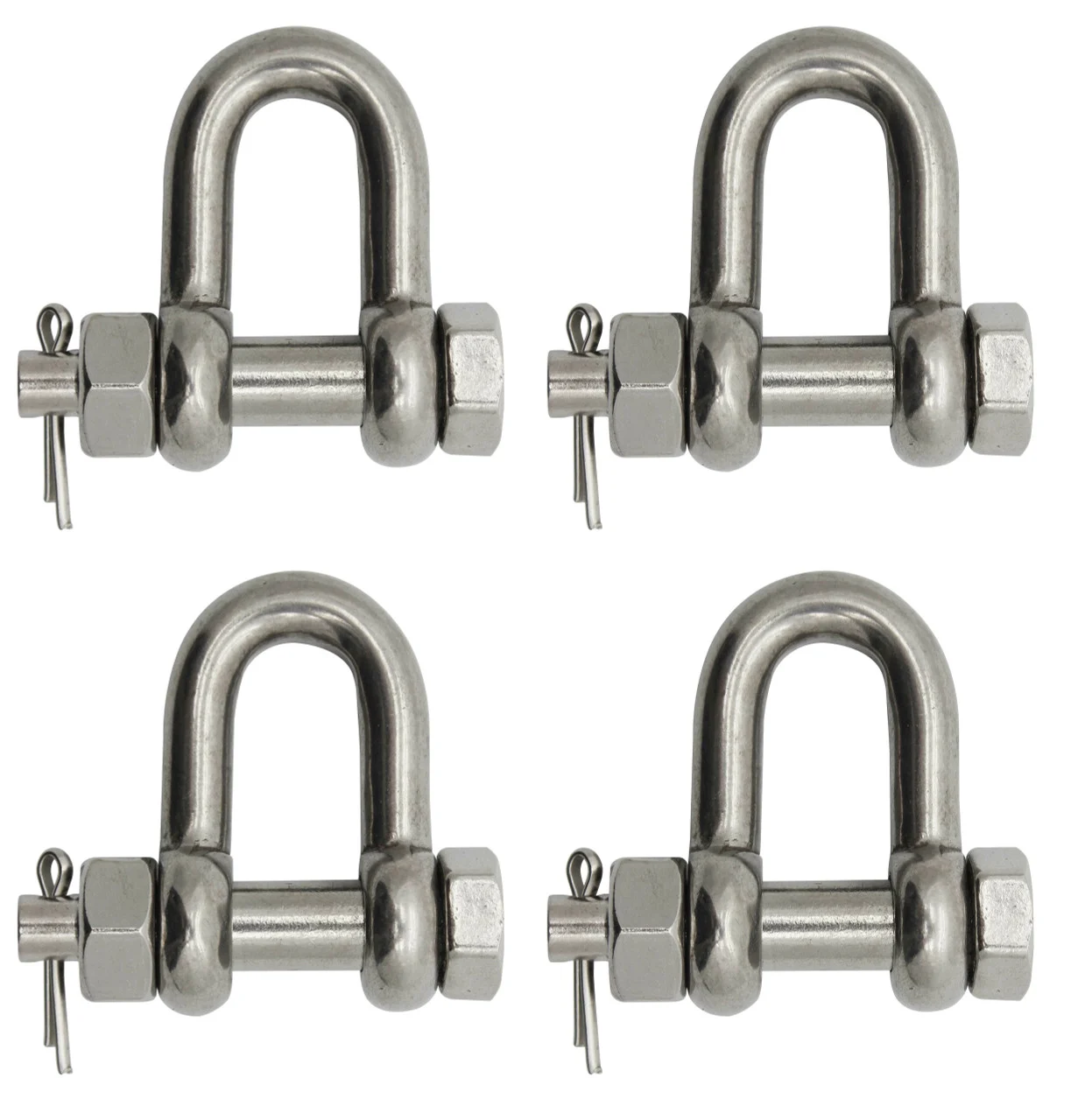Extreme Max 3006.8342.4 BoatTector Stainless Steel Bolt-Type Chain Shackle - 5/16", 4-Pack - 3006.8342.4