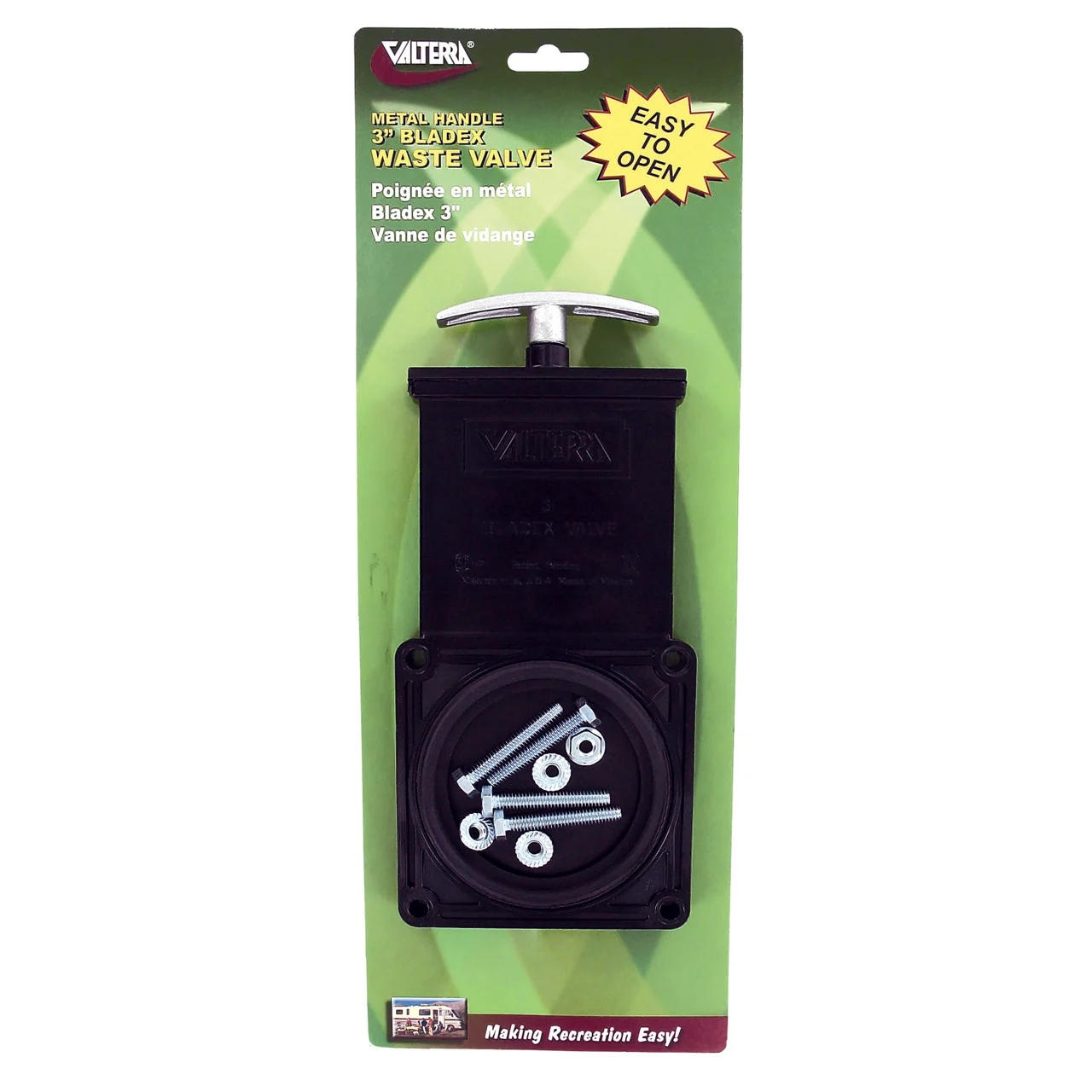 Valterra T1003VPM Bladex Waste Valve with Metal Handle - 3" - T1003VPM