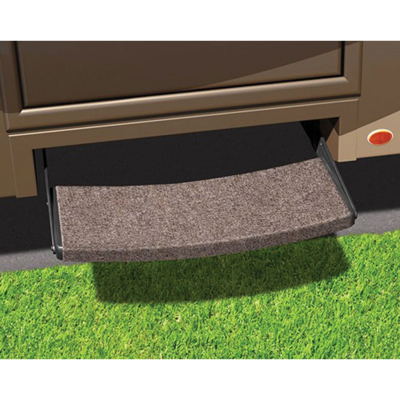 PREST-O-FIT 2-0393 Outrigger Universal RV Step Rug - 22", Castle Gray - 2-0393