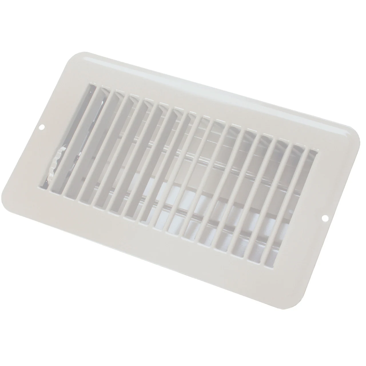 JR Products 02-28965 Dampered Floor Register - 4" x 8", White - 02-28965