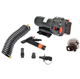 5813858138johnson Pump Aqua Jet 5.2 Gph Washdown Pump Kit W/Hose - 12v