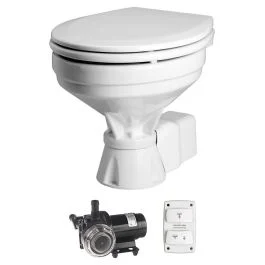 Johnson Pump Aquat Toilet Silent Electric Comfort - 12v W/Pump